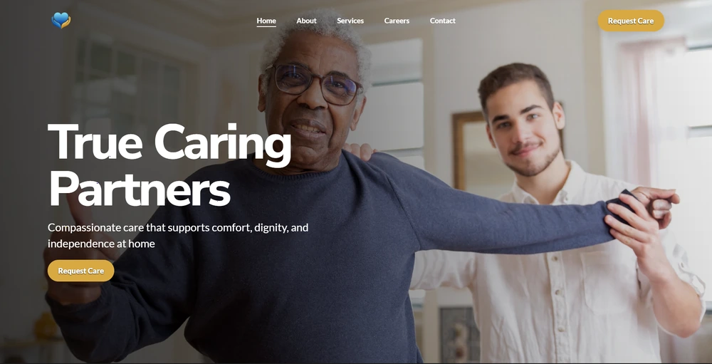 True Caring Partners website preview